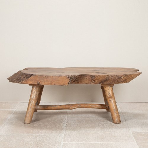 Mid-Century French Naturalistic Wooden Table