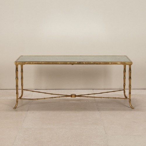 Mid-Century Maison Bagues Style Brass Coffee Table