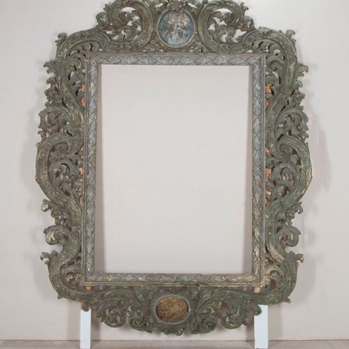 Monumental 18Th Century Austrian Carved Frame In Baroque Taste