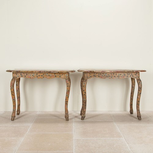 Pair Of 19Th Century Italian Console Tables