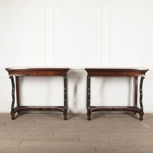 Pair Of 19Th Century Italian Console Tables