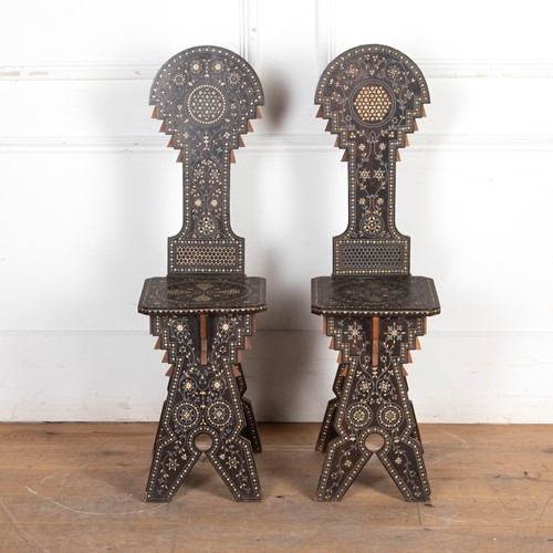 Pair Of 19th Century Italian Hall Chairs