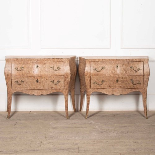 Pair Of 19Th Century Italian Parquetry Commodes