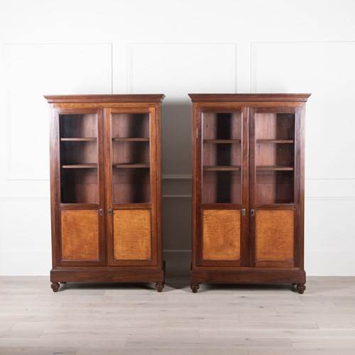 Pair Of 19Th Century Walnut Bookcases