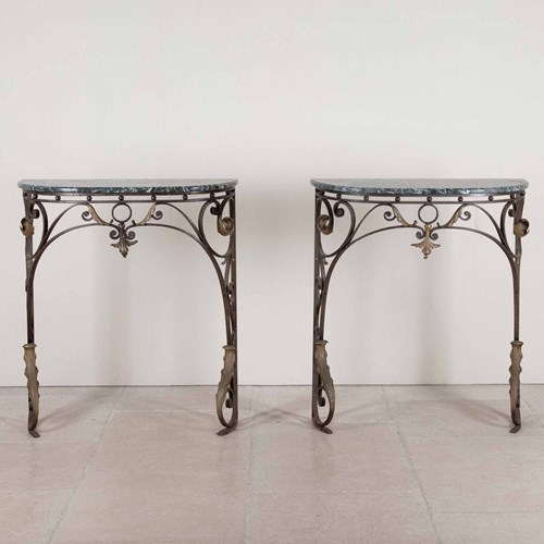 Pair Of Early 19Th Century French Iron Consoles