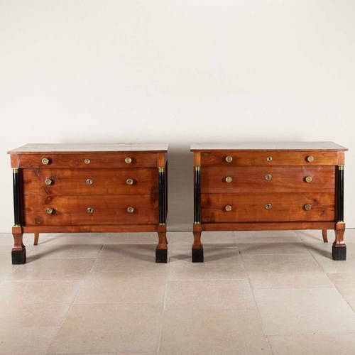 Pair Of Early 19Th Century Italian Empire Commodes