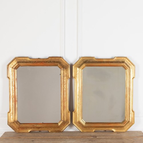 Pair Of Early 19Th Century Lombardy Giltwood Mirrors