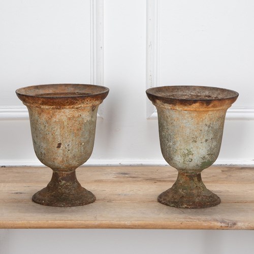 Pair Of French 18Th Century Iron Urns