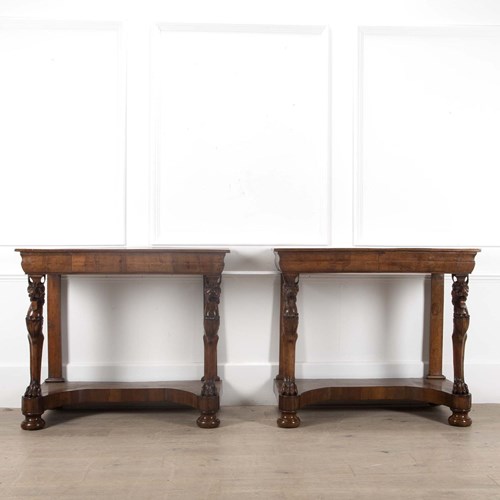 Pair Of Italian 19Th Century Console Tables