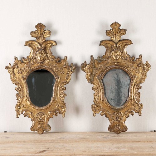 Pair Of Late 18Th Century French Louis XVI Giltwood Mirrors