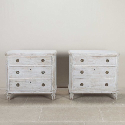 Pair Of Late 19Th Century Swedish Gustavian Style Chests