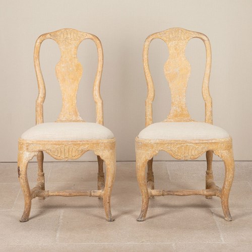 Pair Of Mid-18Th Century Swedish Side Chairs