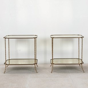 Pair Of Mid-Century French Brass Ma...
