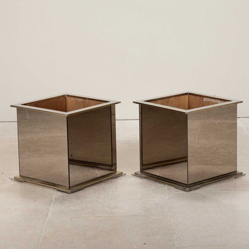 Pair Of Mid-Century French Maison Jansen Jardineres