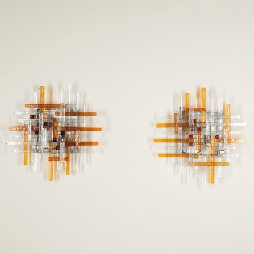 Pair Of Mid-Century Italian Albano Poli Wall Lights