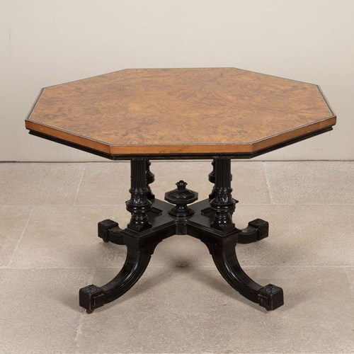 Regency Burr Oak Octaganol Segmented Occasional Table