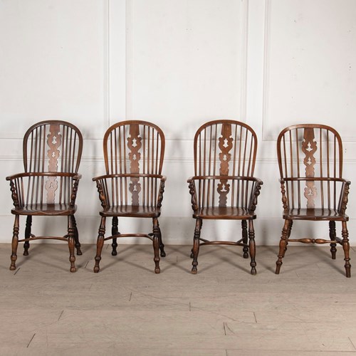 Set Of Four 19Th Century Windsor Chairs