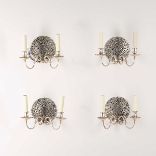 Set Of Four Early 20Th Century Arts & Crafts Wall Sconces