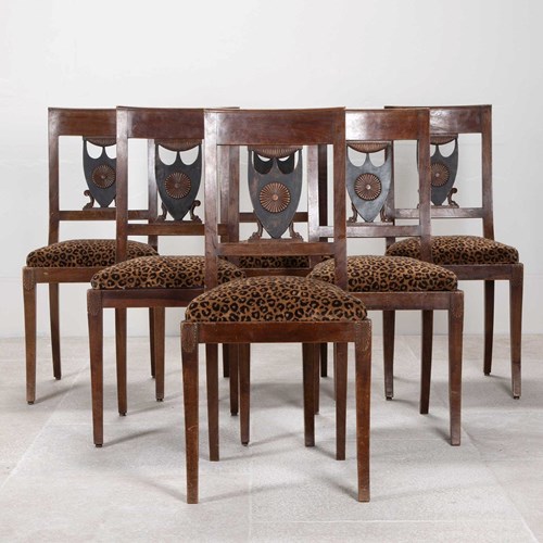 Set Of Six 19Th Century French Napoleon III Dining Chairs