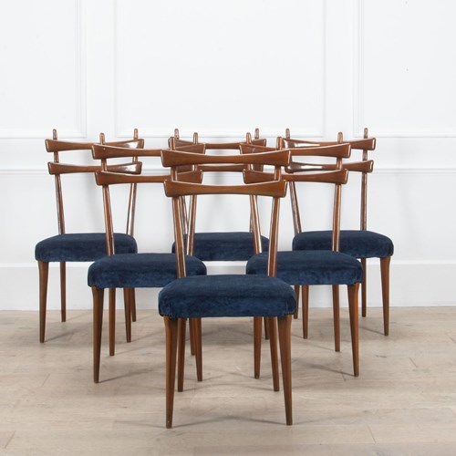 Set Of Six 20Th Century Dining Chairs By Vittorio Dassi