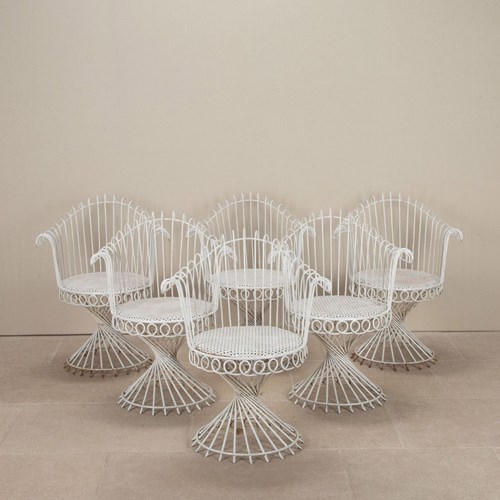 Set Of Six 20Th Century French 'Antheor' Chairs By Mathieu Mategot