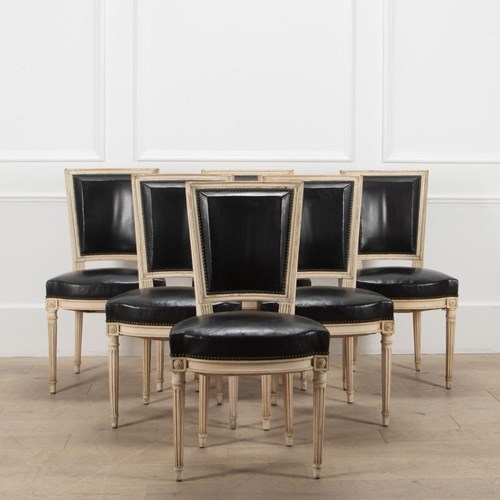 Set Of Six 20Th Century Maison Jansen Louis XVI Chairs