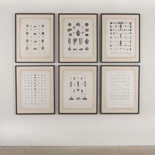 Set Of Six Early 19Th Century Framed First Edition Prints