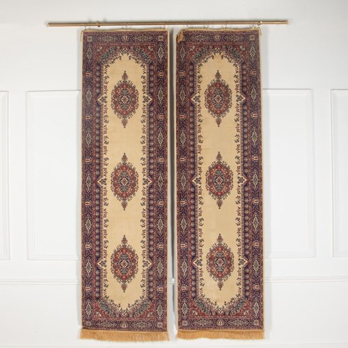 Set Of Two 20Th Century Viscose Rug Runners