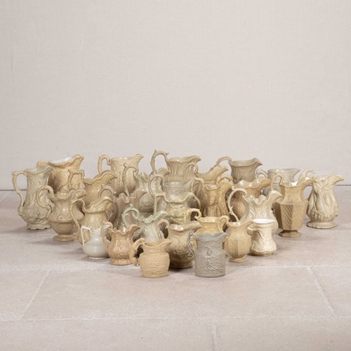 Significant Collection Of Victorian Relief Moulded Jugs