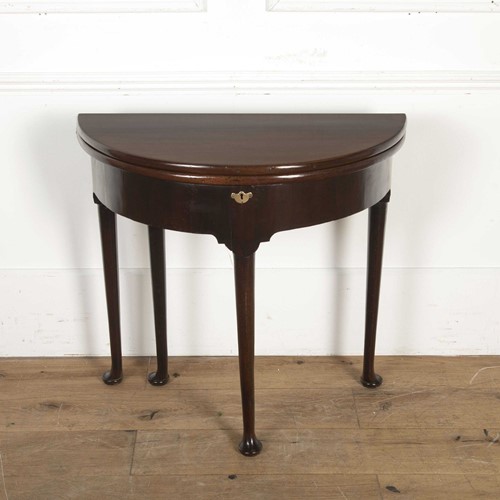 Early Georgian Mahogany Demi-lune Table