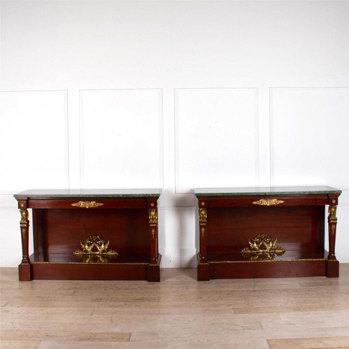 Pair Of 19Th Century Empire Console Tables