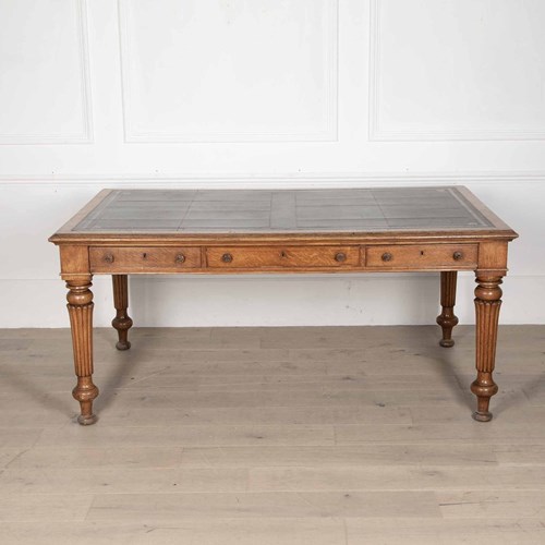 William IV Double Sided Oak Library Table