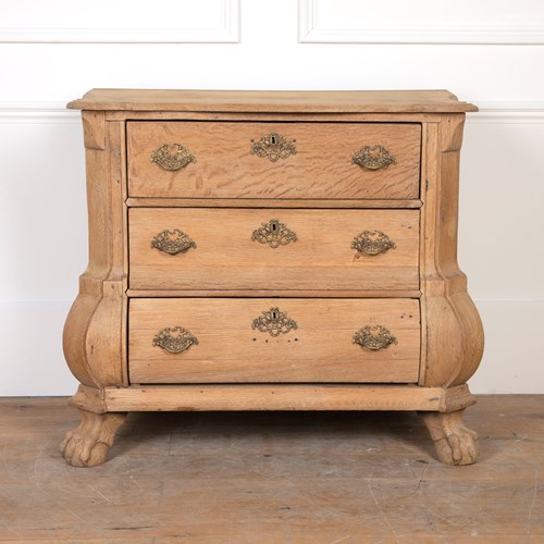 19Th Century Small Dutch Oak Chest Of Drawers