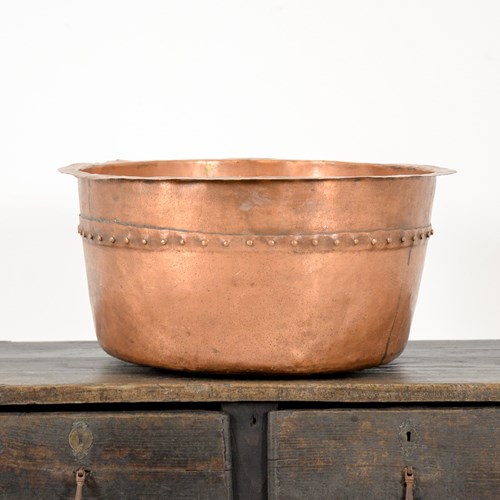 Copper Planter With Rivets