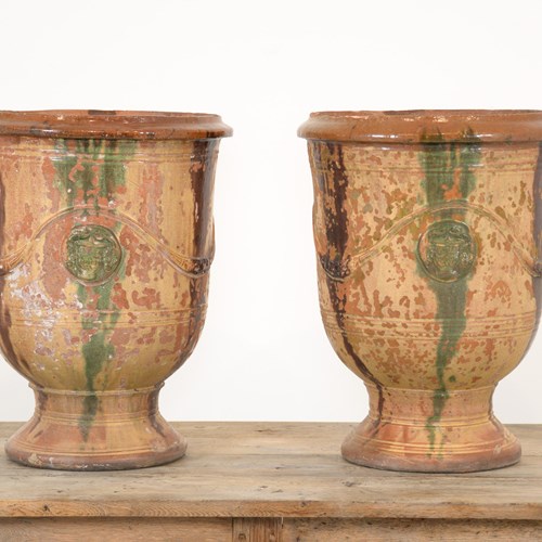 A Pair Of Anduze Glazed Planters