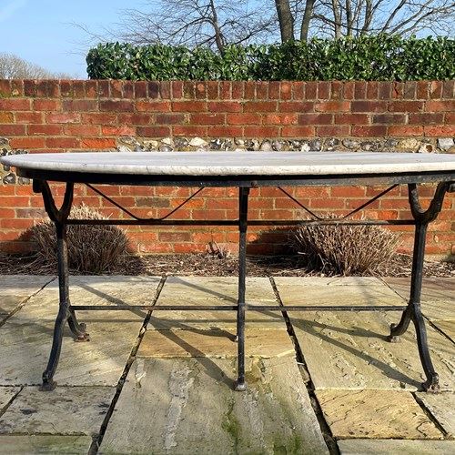 Oval Top Marble Table