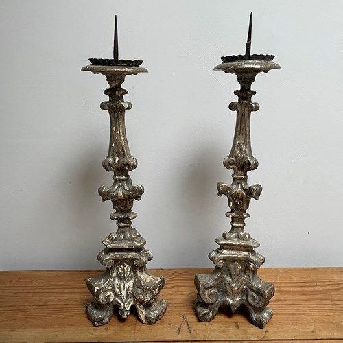 Pair Of Italian 18Th Century Candlesticks