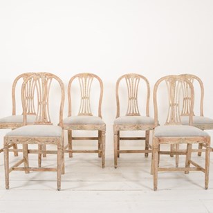 Set Of Six Swedish 18Th Century Cha...