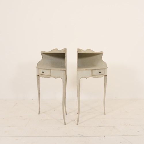 Pair Of Bedside Corner Tables