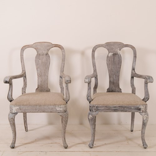 Pair Of Swedish Carver Chairs