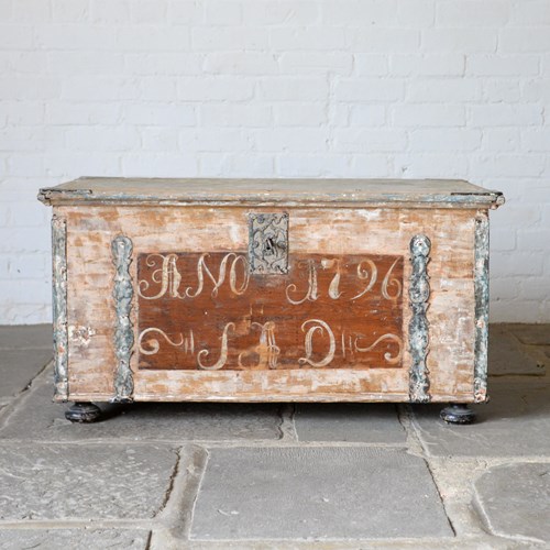 Swedish 18Th Century Marriage Chest