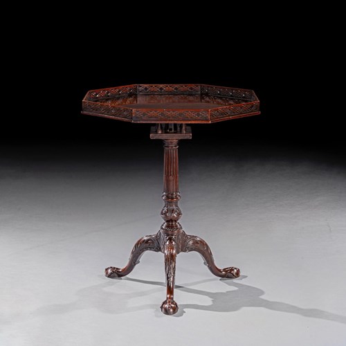 George III Mahogany Octagonal Tripod Table