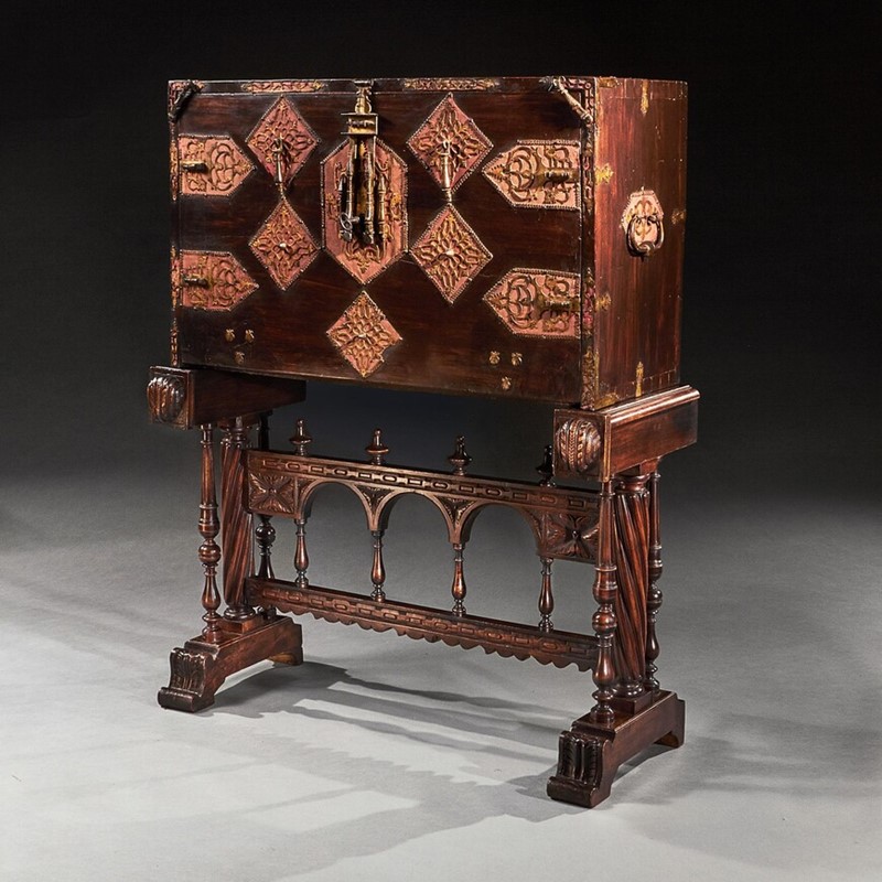 17Th Century Spanish Walnut Vargueno Desk On Stand-loveday-1-image-main-main-637884725445885900.jpg
