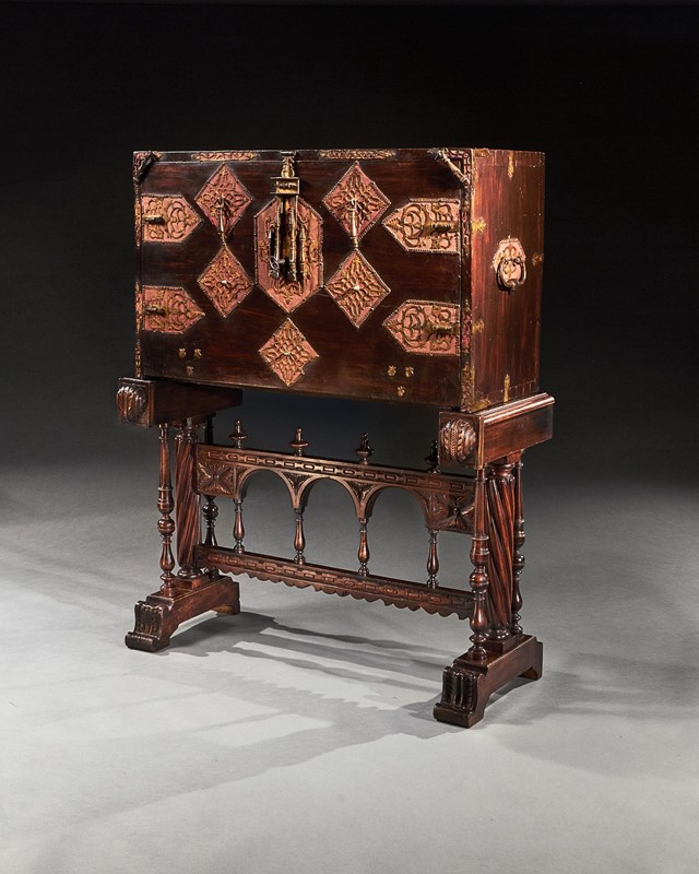 17Th Century Spanish Walnut Vargueno Desk On Stand-loveday-1-large-main-637884726935746172.jpg