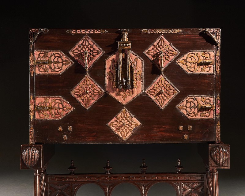 17Th Century Spanish Walnut Vargueno Desk On Stand-loveday-12-large-main-637884726827308706.jpg