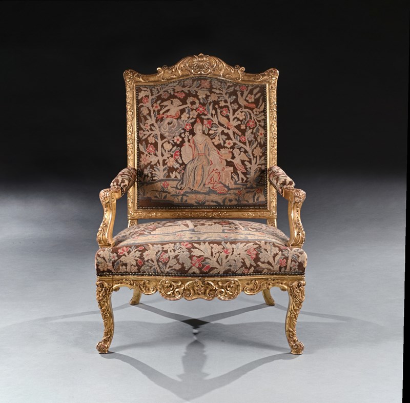 Fine 18Th Century French Regence Period Giltwood Armchair Fauteuil-loveday-2-large-2-main-638102572081802853.jpg