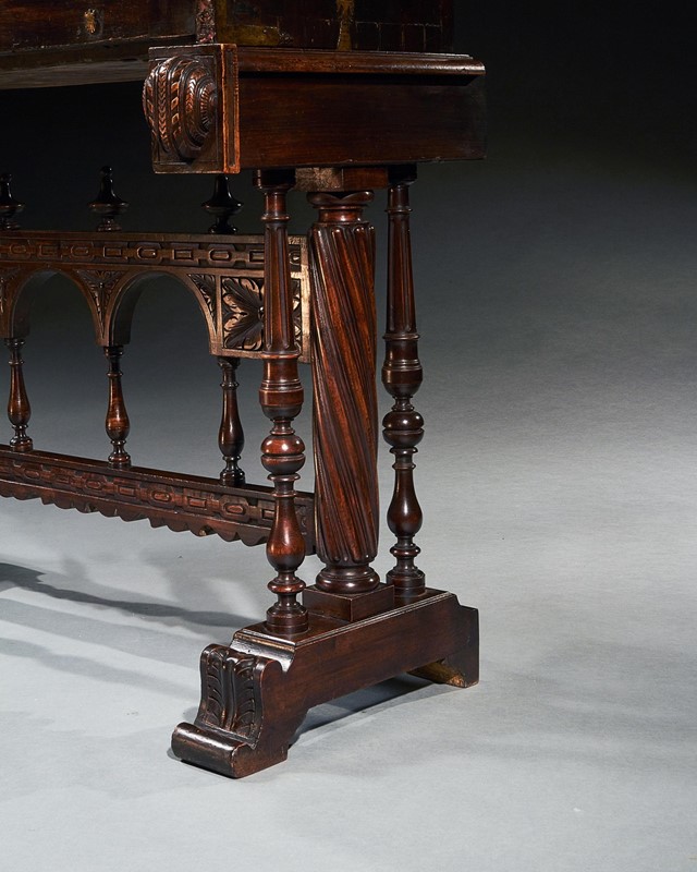17th Century Spanish Walnut Vargueno Desk on Stand-loveday-8-large-main-637884726871371030.jpg