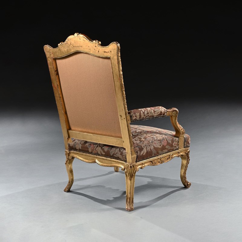 Fine 18Th Century French Regence Period Giltwood Armchair Fauteuil-loveday-8-large-main-638102572176957771.jpg