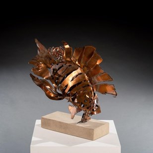 Contemporary Modern Art Copper Lion...