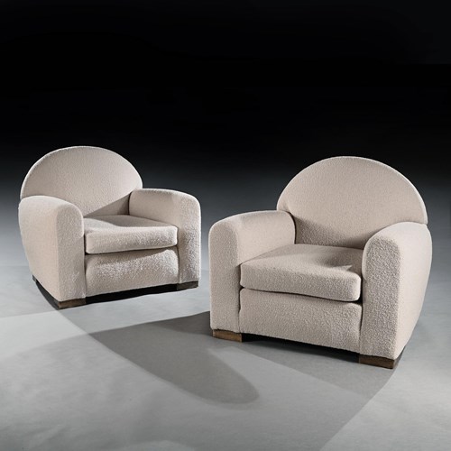 Pair Of Mid 20Th Century French Parisian Club Armchairs